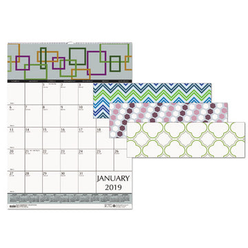 House of Doolittle™ Recycled Geometric Wall Calendar, Geometric Artwork, 12 X 16.5, White-multicolor Sheets, 12-month (jan To Dec): 2022 freeshipping - TVN Wholesale